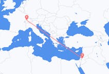 Lennot Ammanista, Jordania Berniin, Sveitsi