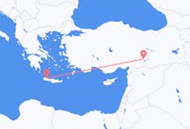 Vluchten van Adiyaman, Turkije naar Chania, Griekenland