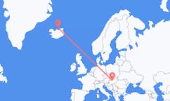 Vols de Grimsey, Islande pour Budapest, Hongrie