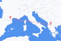 Flyg från Ohrid, Nordmakedonien till Carcassonne, Frankrike