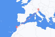 Flyreiser fra Essaouira, Marokko til Venezia, Italia