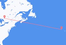 出发地 加拿大北灣目的地 葡萄牙弗洛雷斯島的航班