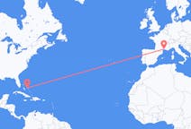 Flyg från Rock Sound, Bahamas till Montpellier, Frankrike