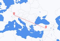 Vluchten uit Zürich, Zwitserland naar Malatya, Turkije