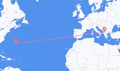 Voli dalle Bermuda, Regno Unito ad Ocrida, Macedonia del Nord