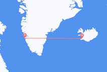 그린란드발 누크, 아이슬란드행 레이캬비크 항공편