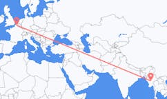 出发地 缅甸奈比多目的地 法国里尔的航班
