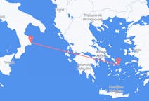 Vols depuis la ville de Crotone vers la ville de Mykonos