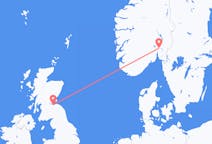 ノルウェーのオスロから、スコットランドのエディンバラまでのフライト