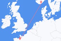Flyrejser fra Kristiansand, Norge til Rennes, Frankrig