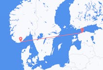 Vluchten van Tallinn naar Kristiansand