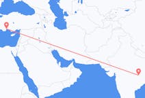 出发地 印度出发地 賴布爾目的地 土耳其安塔利亚的航班