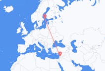 Flights from Damascus to Mariehamn