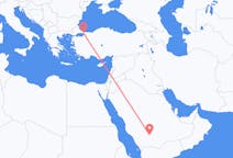 Flüge von Wadi Ad-Dawasir, Saudi-Arabien nach Istanbul, die Türkei