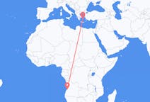 Flyreiser fra Catumbela, Angola til Paros, Hellas