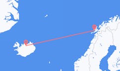 Fly fra Stokmarknes til Akureyri