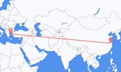 Flyrejser fra Wuxi, Kina til Skíros, Grækenland