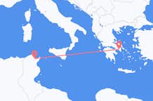 Flyreiser fra Tunis, til Athen