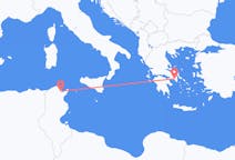 从突尼斯飞往雅典的航班