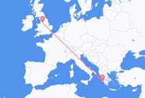 Flights from Zakynthos Island in Greece to Manchester in England