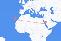 Flyg från Jeddah, Saudiarabien till Teneriffa, Spanien