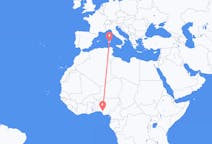 Flyreiser fra Benin by, Nigeria til Cagliari, Italia