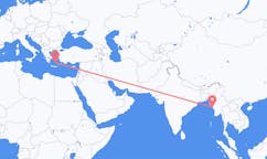 Flights from Kyaukpyu, Myanmar (Burma) to Santorini, Greece