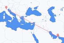 Flights from Ras al-Khaimah, United Arab Emirates to Verona, Italy