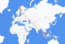 Flights from Palembang, Indonesia to Lycksele, Sweden