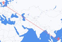出发地 马来西亚出发地 美里目的地 瑞典韦克舍的航班