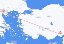 出发地 希腊出发地 塞萨洛尼基目的地 土耳其阿达纳的航班