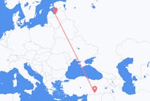 Vluchten van Riga, Pescara, Letland naar Sanliurfa, Turkije