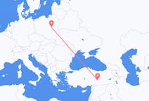 Flyreiser fra Warszawa, Polen, til Malatya, Polen