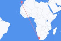 Flyreiser fra Cape Town, Sør-Afrika til Lanzarote, Spania