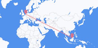 Flyg från Brunei till Nederländerna