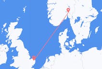 Flights from the city of Norwich to the city of Oslo