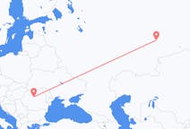 Flyreiser fra Jekaterinburg, Russland til Târgu Mureș, Romania