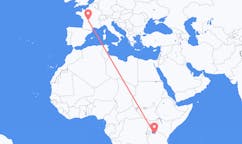 Flyg från Mwanza, Tanzania till Limoges, Frankrike