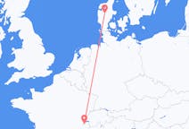 Voli da Ginevra, Svizzera a Karup, Danimarca