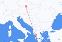 ギリシャのプリベザよりから、オーストリアのウィーンまでのフライト
