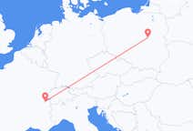 Flyreiser fra Genève, til Warszawa