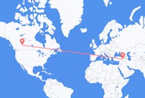 Flyg från Edmonton, Kanada till Mus, Turkiet