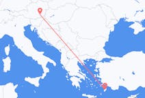 Flights from Rhodes in Greece to Graz in Austria