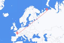 Flights from Naryan-Mar, Russia to Limoges, France