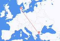Flyrejser fra Alexandroupoli, Grækenland til Billund, Danmark