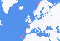 Flights from San Sebastián de La Gomera, Spain to Bodø, Norway