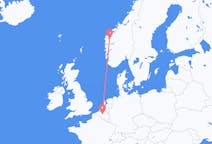 出发地 比利时布鲁塞尔目的地 挪威桑丹的航班