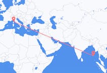 Flights from Port Blair, India to Bastia, France