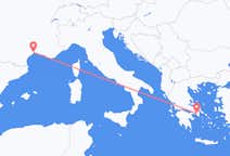 Loty z Montpellier, Francja z Ateny, Grecja