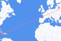 Loty z Kingston, Jamajka do Mińska, Białoruś